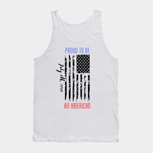 Proud American 4th of July Independance Day Tank Top